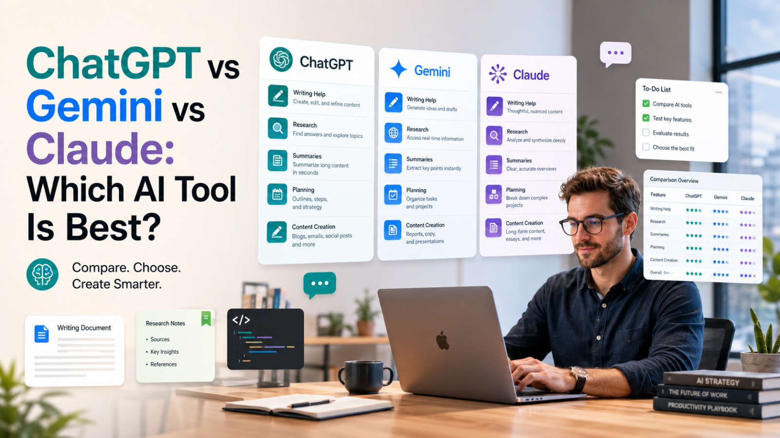 ChatGPT vs Gemini vs Claude Which AI Tool Is Best